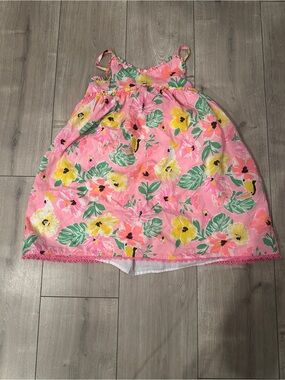 Tommy Bahama Girls Size 7 Pink Tropical Floral Sundress